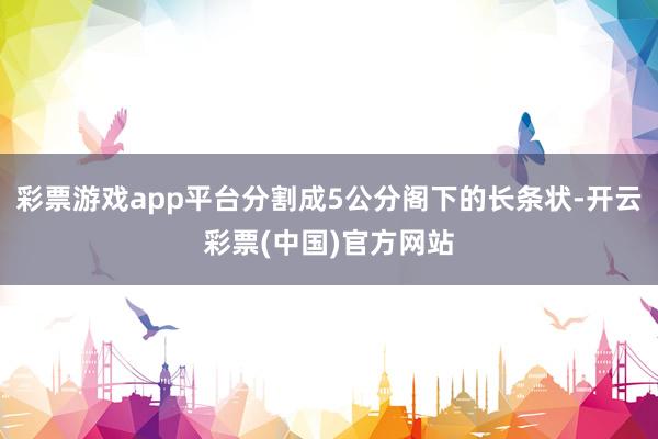 彩票游戏app平台分割成5公分阁下的长条状-开云彩票(中国)官方网站